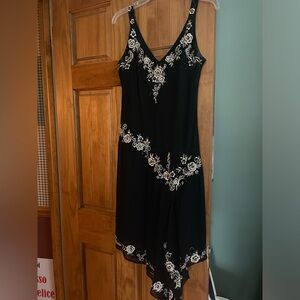 Women’s dress with gold embroidery